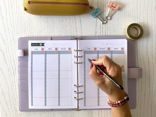 agenda organiseur pour entrepreneuse