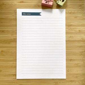 Recharge pages "Mes notes" pour agenda organiseur