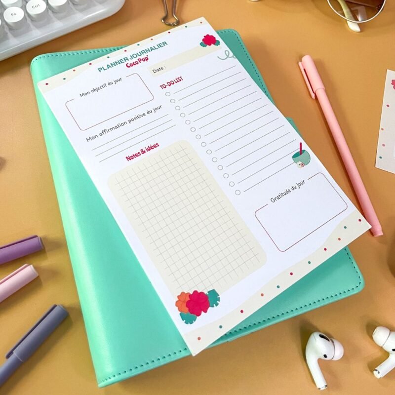 Planner quotidien format A5