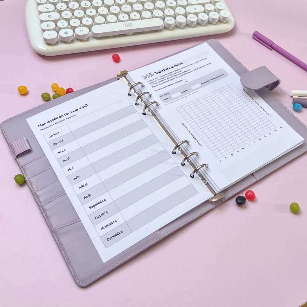 Agenda avec vue année et trajectoire de CA