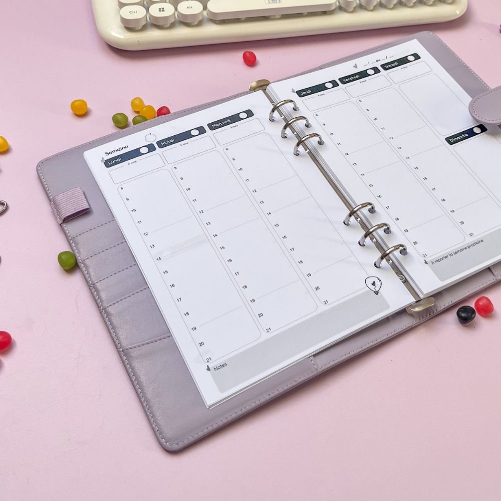 Agenda organiseur modulable pour entrepreneuse créative